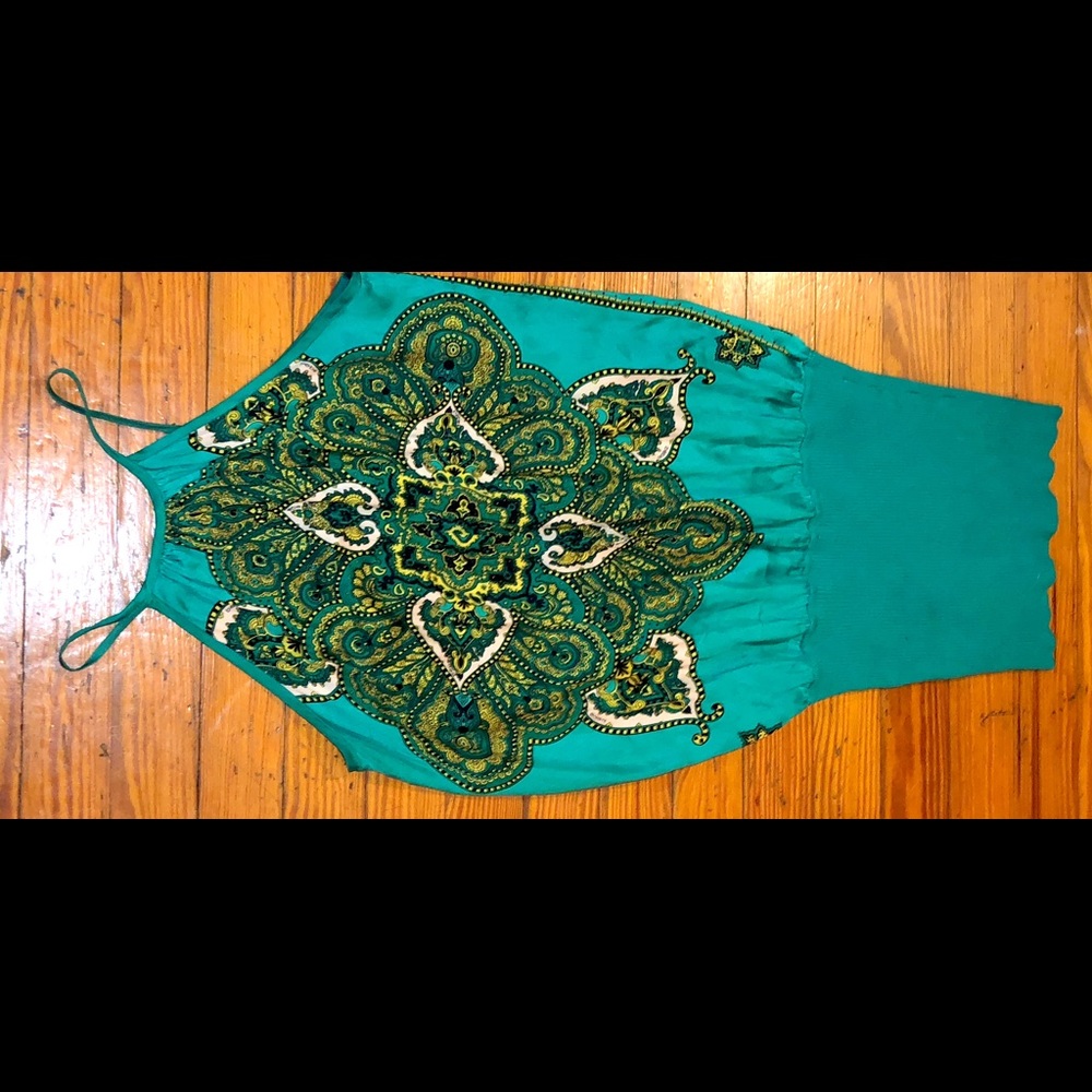 Bebe Silk spaghetti strap dress